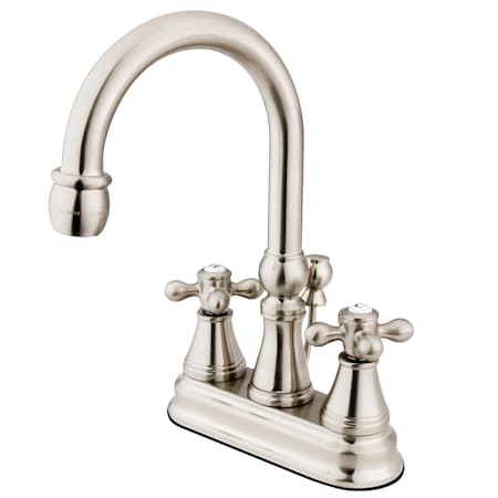 Kingston Brass 4" Centerset Bathroom Faucet, Brushed Nickel KS2618AX